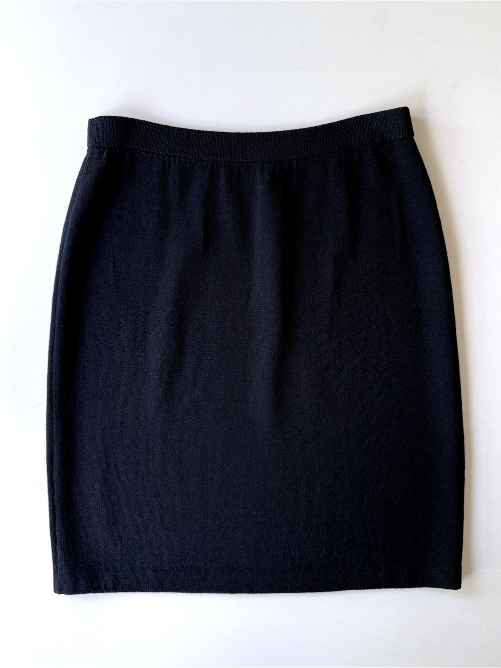 St. John Basics Classic Black Knit Pencil Skirt Size 10